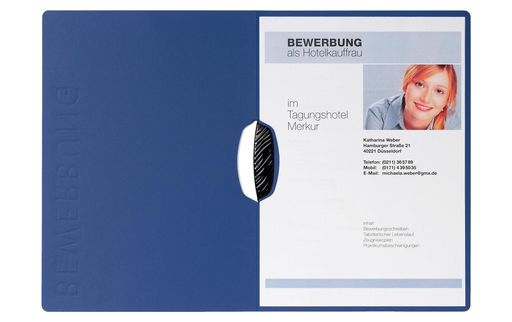 Pagna Bewerbungsmappe A4 Swing Blau 1