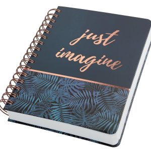 Jolie Notizbuch Mystic Jungle A5, Dot, Blau/Schwarz/Kupfer