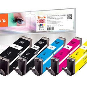 Peach Tintenset für Canon PGI-580XXL / CLI-581XXL BK, PBK, C, M, Y