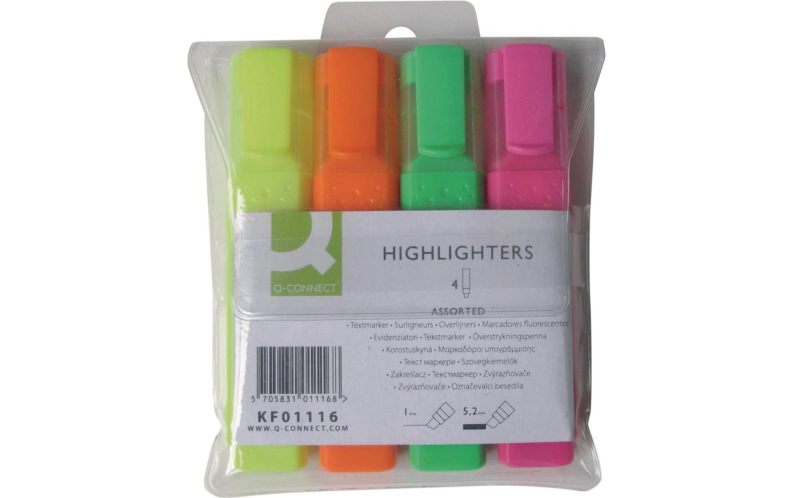 CONNECT Textmarker Q-Connect 4 Stück, Mehrfarbig 2 58474739 xxl3 scaled