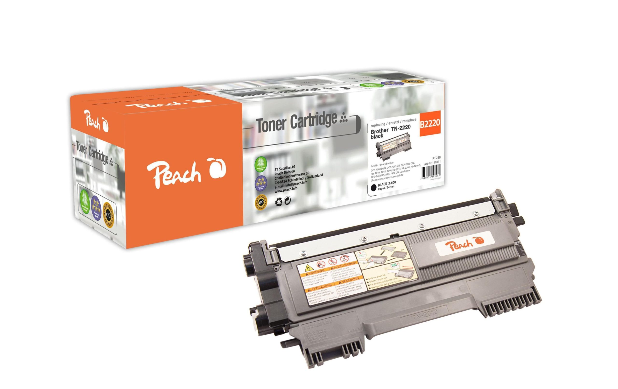 Peach Toner für Brother TN-2220 Black 3 Peach Toner für Brother TN-2220 Black