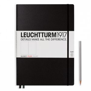 Leuchtturm Notizbuch Master Slim A4, Blanko, Schwarz