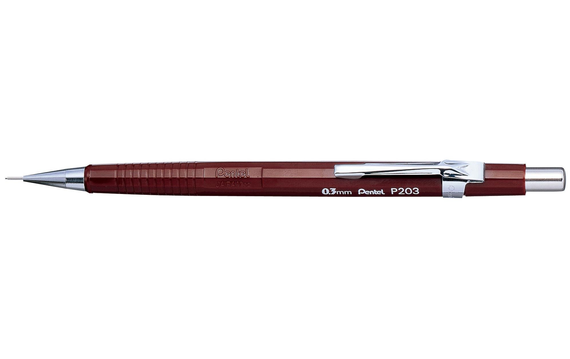 pentel Minenbleistift Sharp HB, 0.3 mm, Braun 3 pentel Minenbleistift Sharp HB, 0.3 mm, Braun