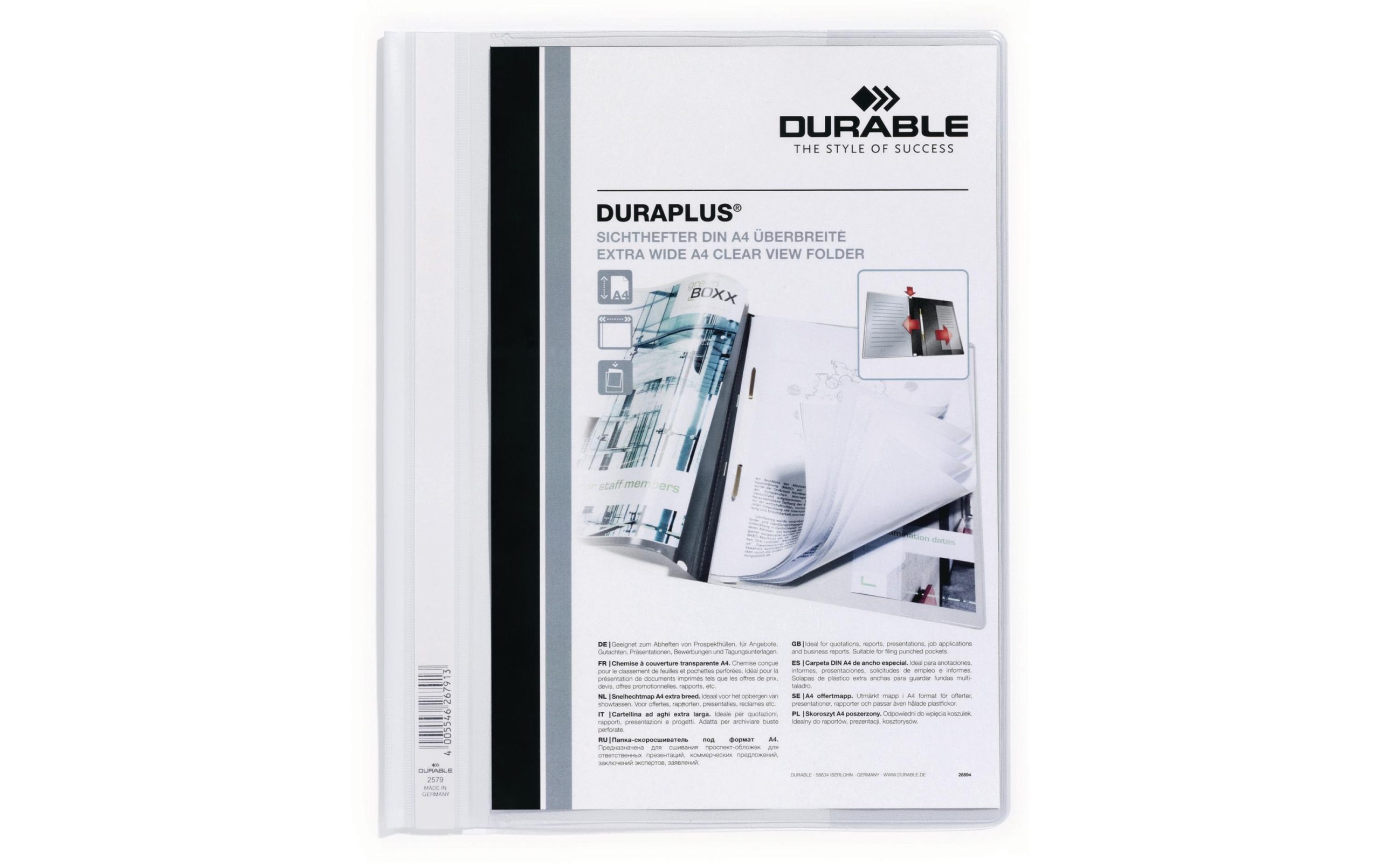 DURABLE Schnellhefter Duraplus Weiss 3 DURABLE Schnellhefter Duraplus Weiss