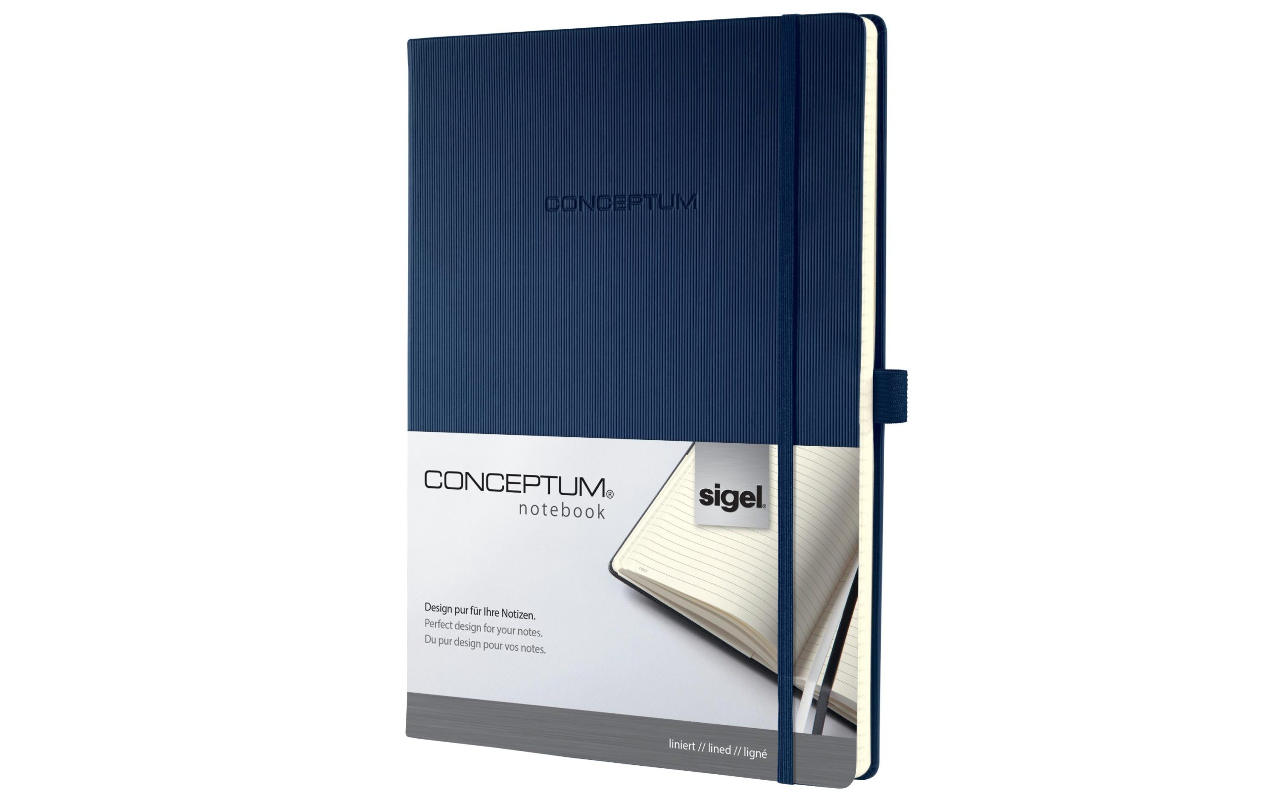Sigel Notizbuch Conceptum A4, Liniert, Blau 3 Sigel Notizbuch Conceptum A4, Liniert, Blau