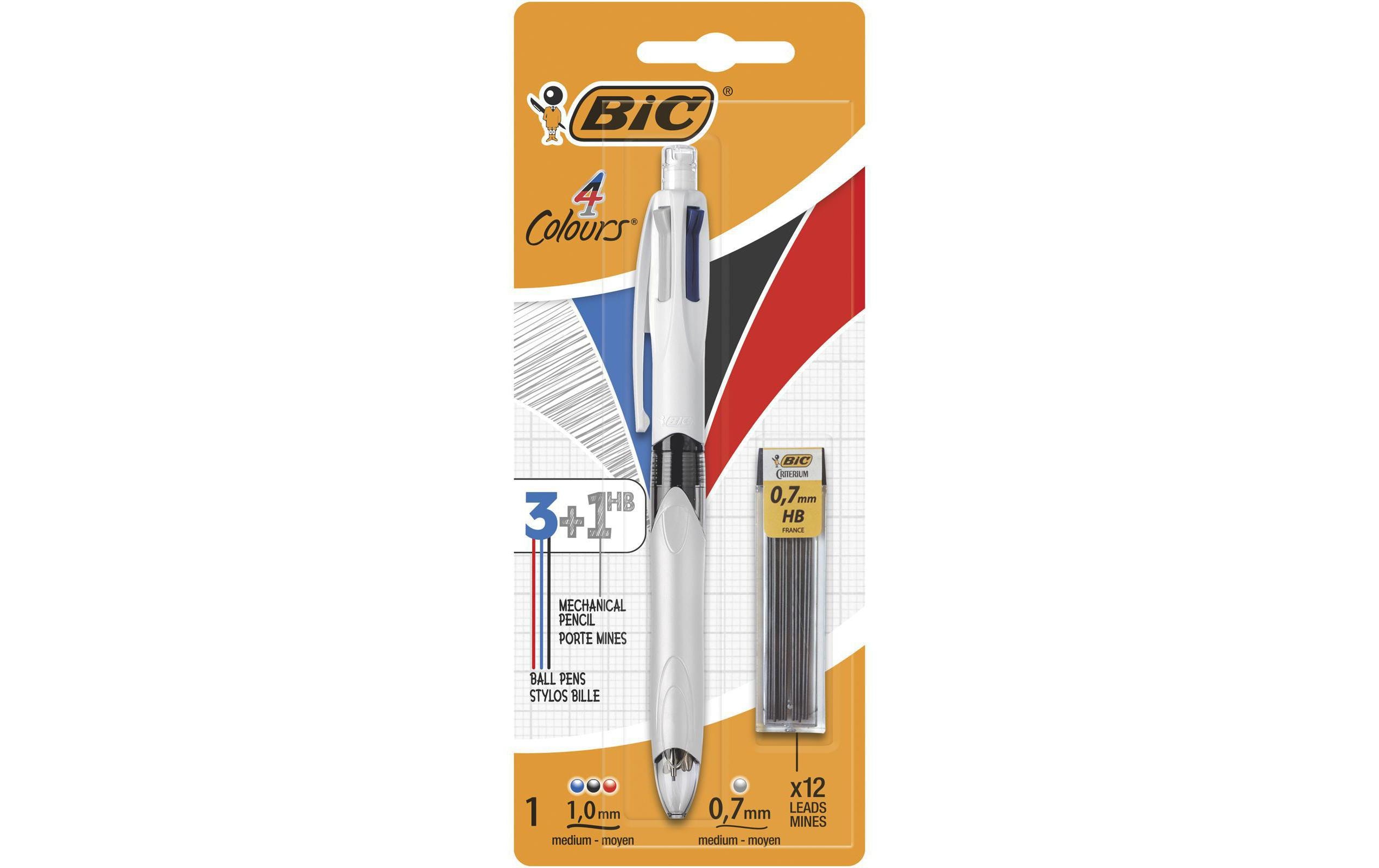 BIC Mehrfarbenkugelschreiber 4 Colours 3+1 HB 0.4 mm 1