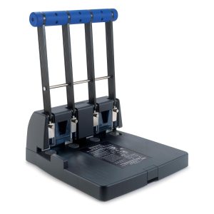 Rapesco Locher 4400 4-fach, 150 Blatt, Schwarz-Violett