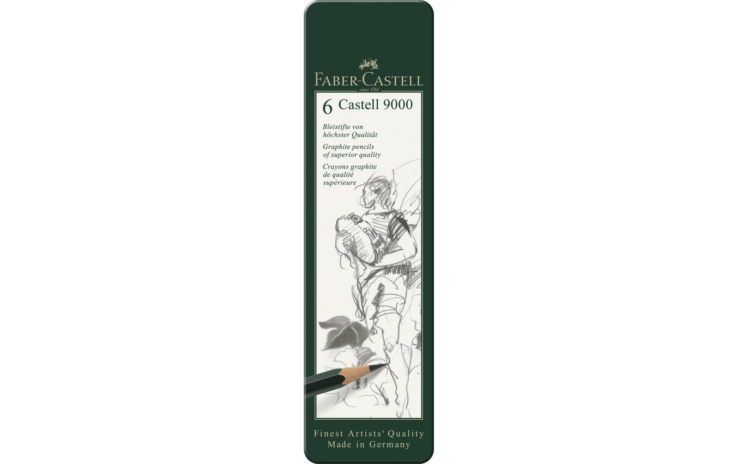 Faber-Castell Bleistift Castell 9000 6 Stück im Metalletui 2 58841159 xxl3 scaled