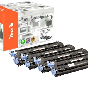 Peach Tonerset für HP Nr. 124A (Q6001-4 ) BK, C, M, Y