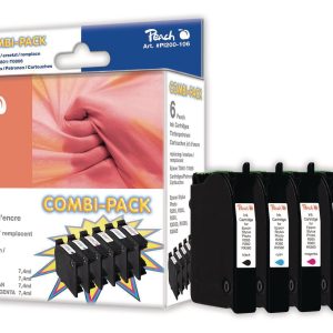Peach Tintenset für Epson T0807 BK, C, M, Y