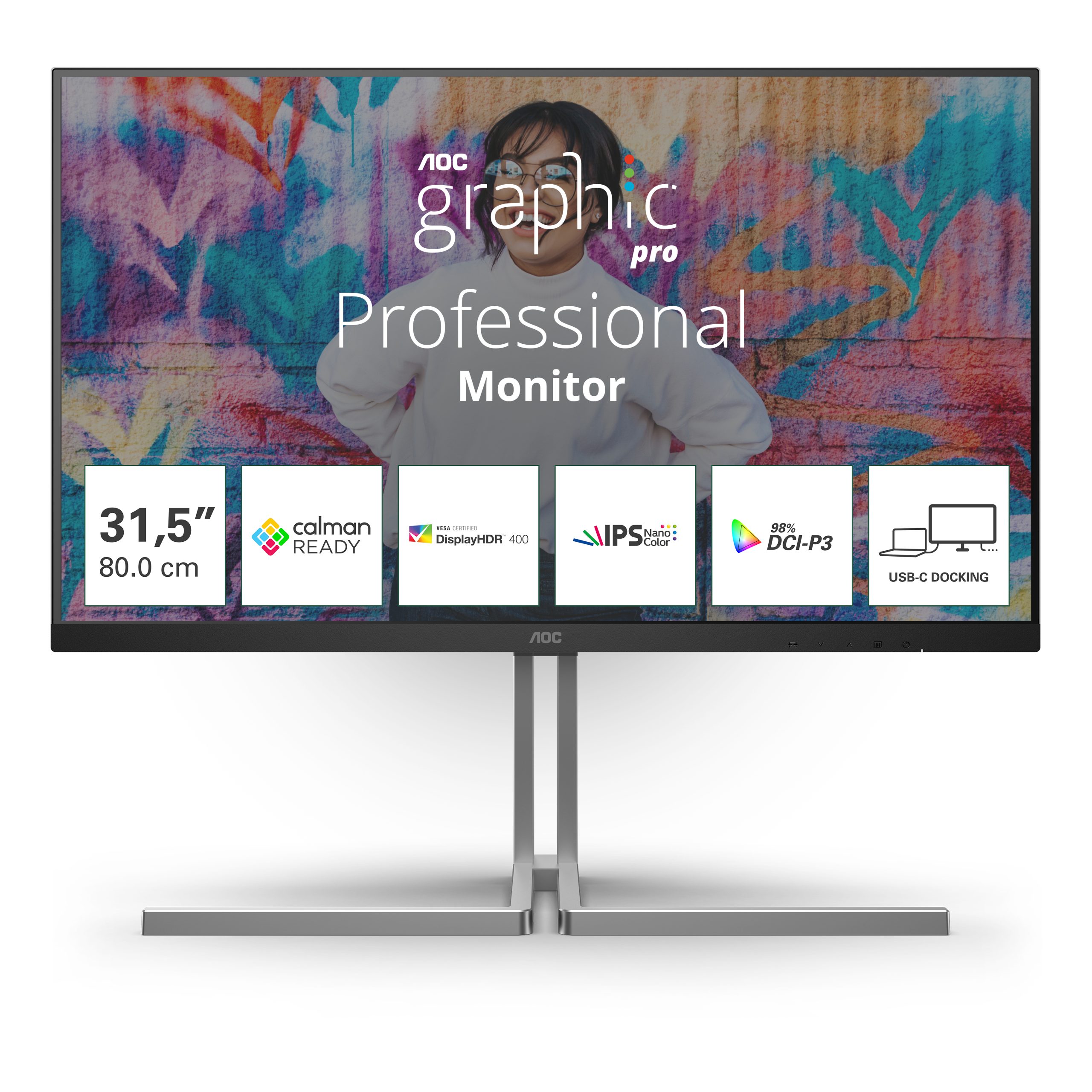 AOC Monitor U32U3CV 31.5 , 3840 x 2160 (Ultra HD 4K) 4 AOC Monitor U32U3CV 31.5 , 3840 x 2160 (Ultra HD 4K) – Bild 2