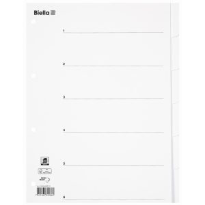 Biella Register A4 Karton 6-teilig mit Indexblatt
