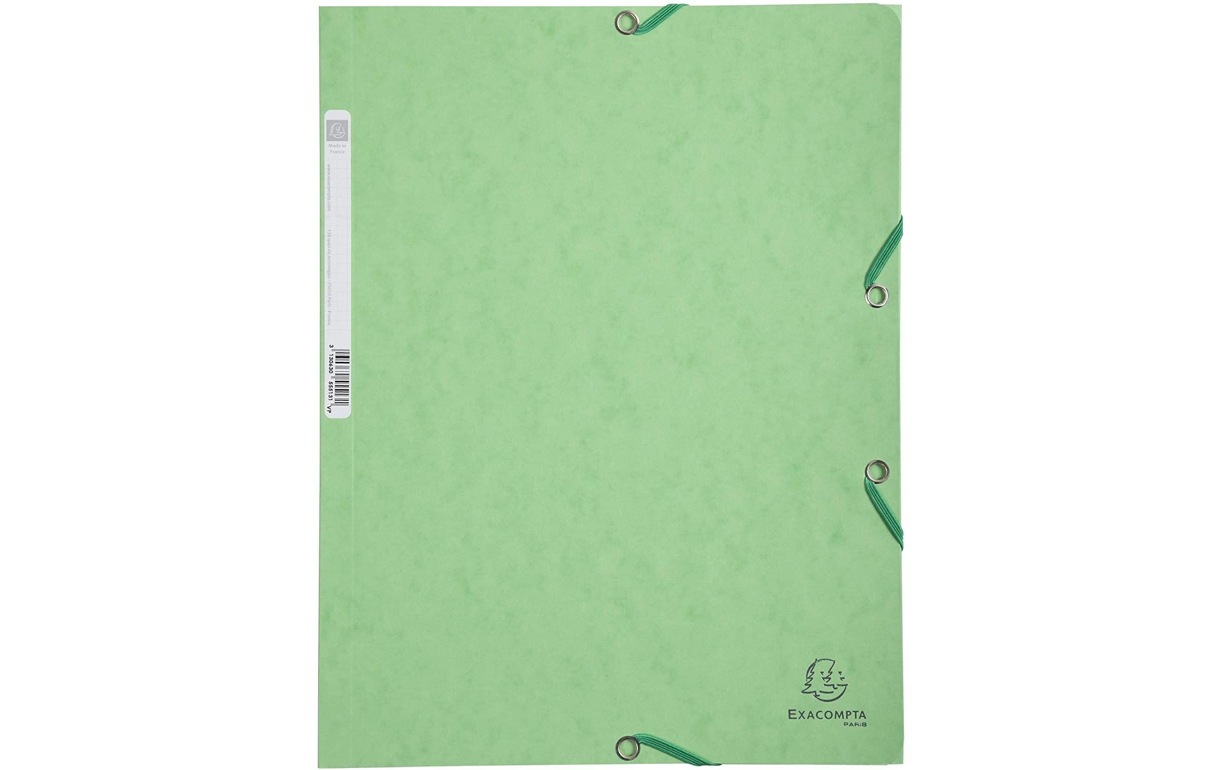 Exacompta Gummibandmappe A4 Hellgrün, 250 Blatt 3 Exacompta Gummibandmappe A4 Hellgrün, 250 Blatt