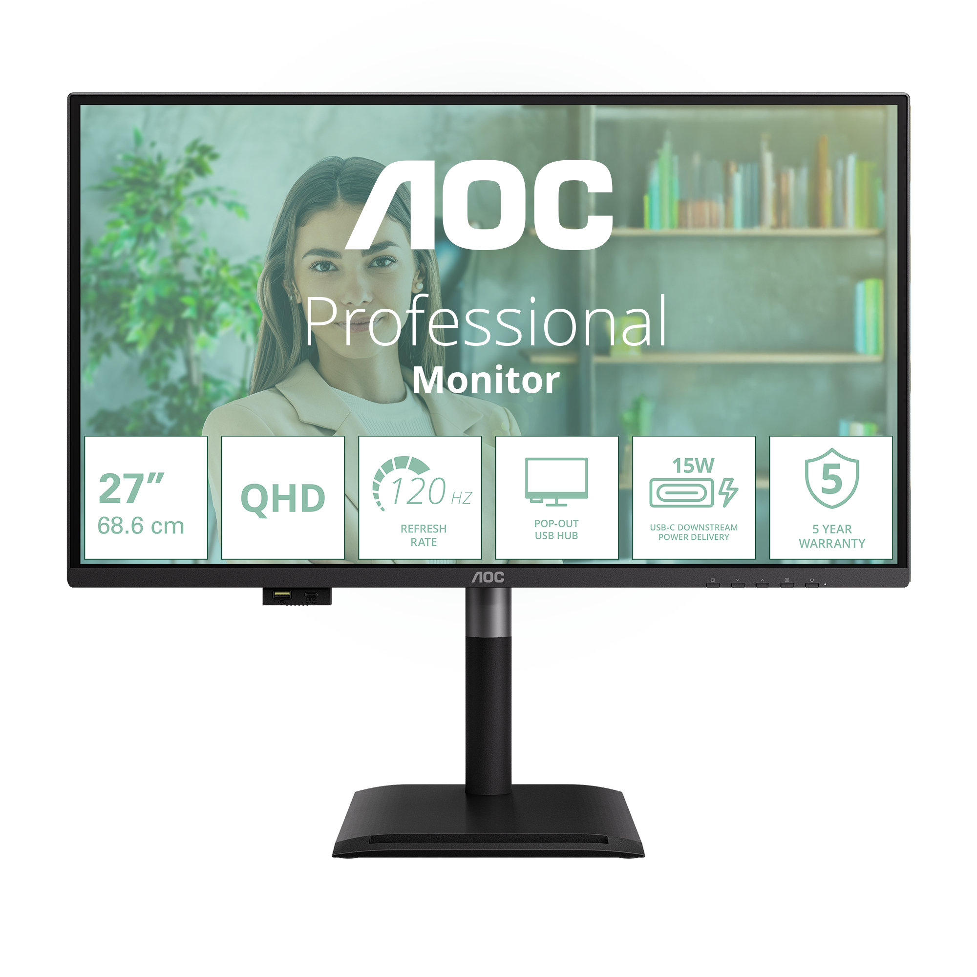 AOC Monitor Q27P4U 5 AOC Monitor Q27P4U – Bild 3