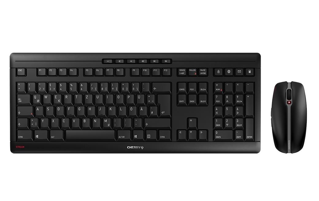 Cherry Tastatur-Maus-Set STREAM CH-Layout Schwarz 1