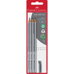 Faber-Castell Bleistift Grip 2001 Set B, 3 Stück