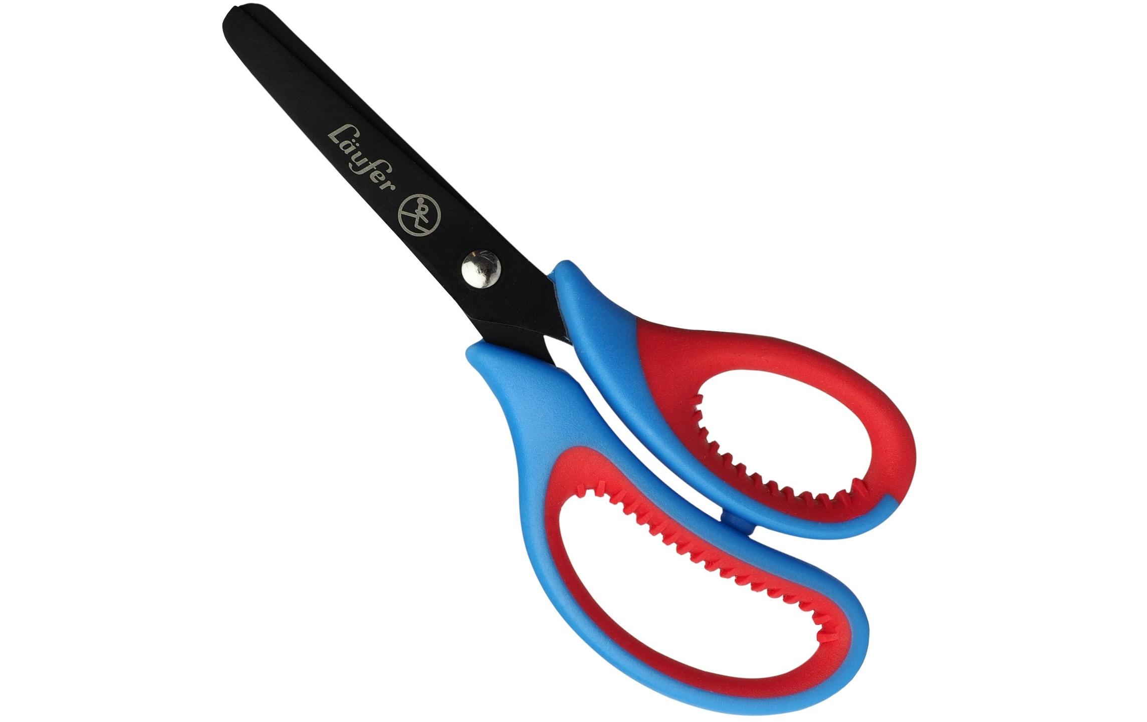 Läufer Kinderschere 13 cm, Edelstahl, Rechtshänder, Blau/Rot 1