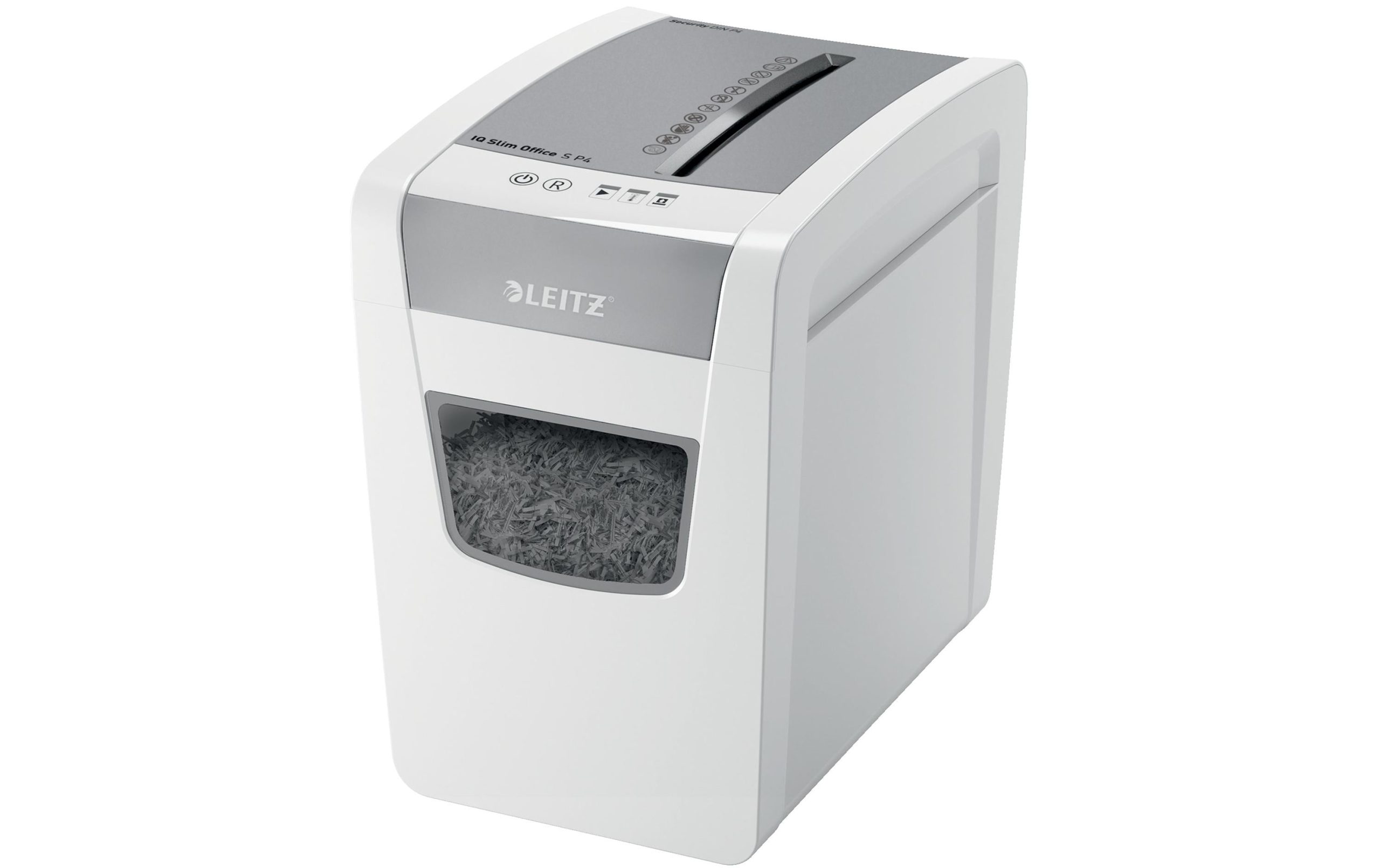Leitz Bürogeräte Aktenvernichter IQ Slim Office S P-4, 12 Blatt