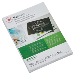 GBC Laminierfolie A4, 100 mic, 100 Stück, matt entspiegelt