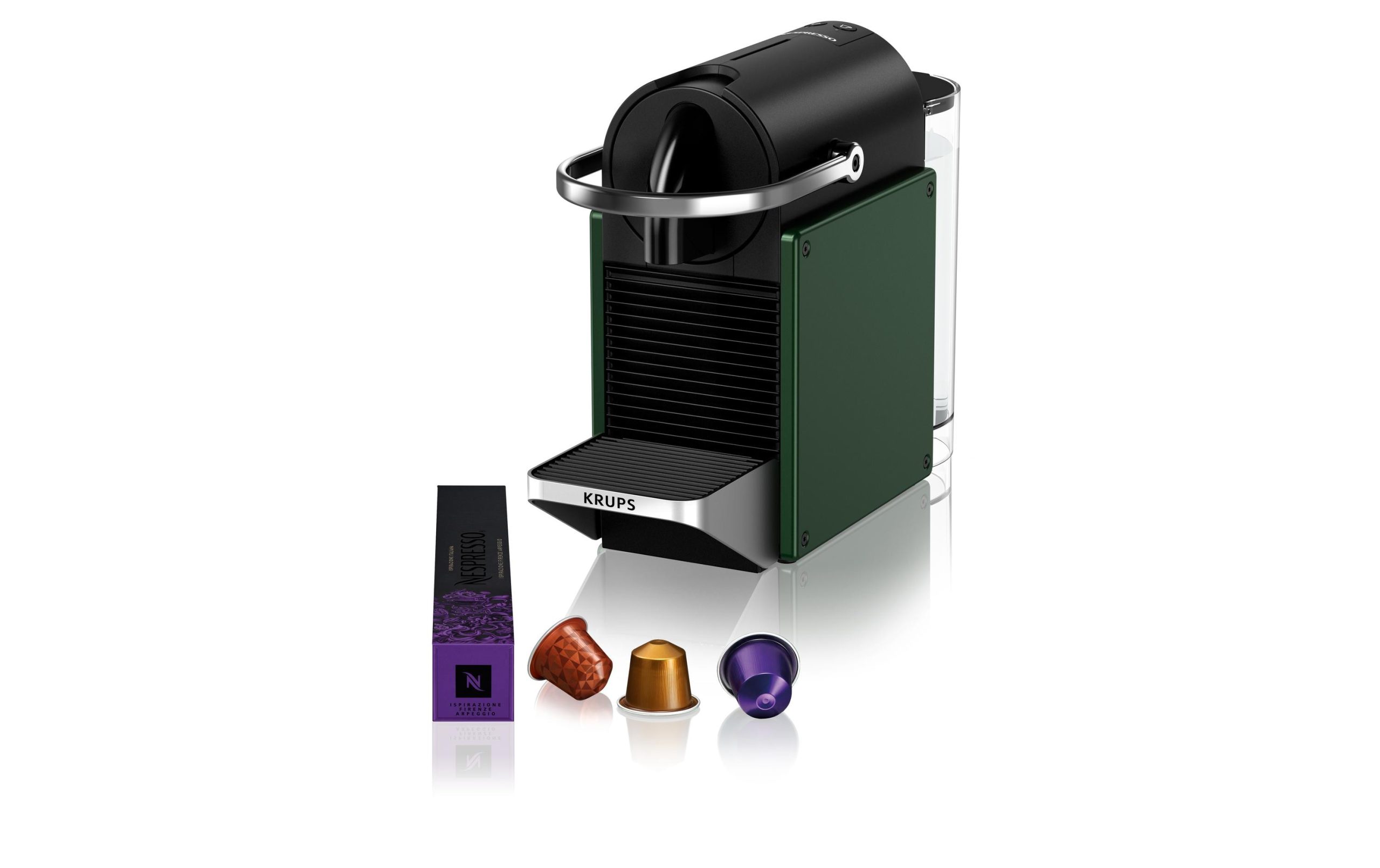 Krups Kaffeemaschine Nespresso Pixie XN3063CH Dunkelgrün 2 301488467 xxl3 scaled
