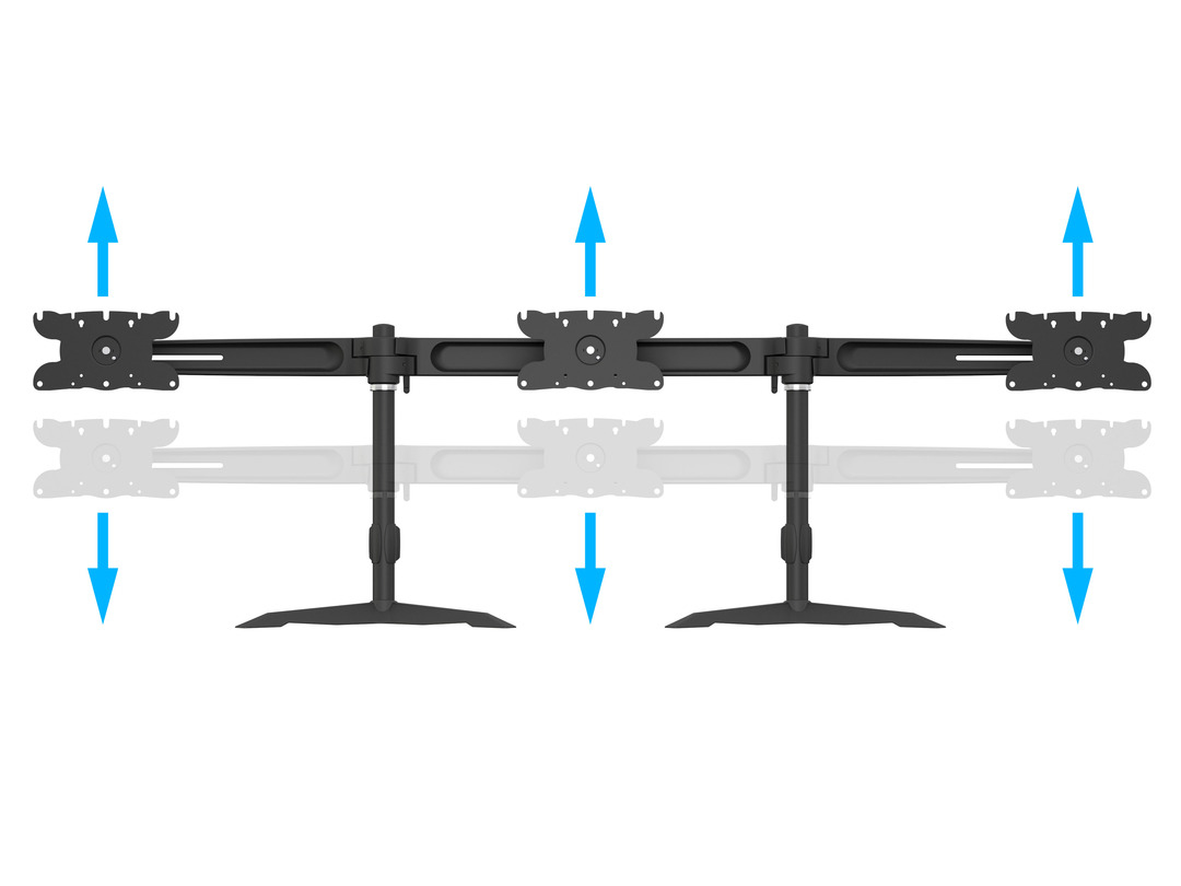 Multibrackets Monitor-Standfuss Triple L bis 24 kg – Schwarz 13 Multibrackets Monitor-Standfuss Triple L bis 24 kg – Schwarz – Bild 11