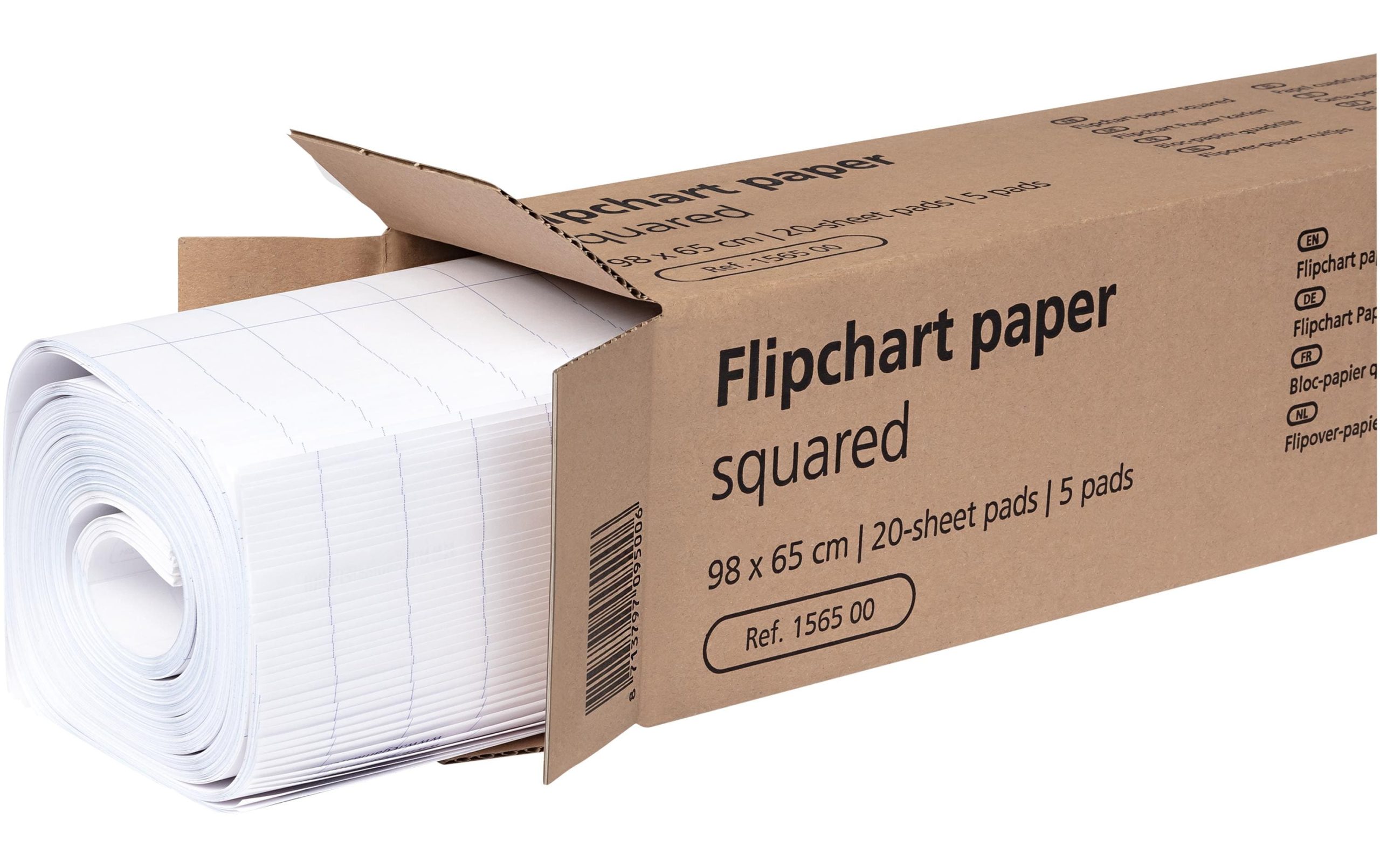 Legamaster Flipchart Papier 65 x 98 cm 20 Blatt Kariert, 5 Stück 3 Legamaster Flipchart Papier 65 x 98 cm 20 Blatt Kariert, 5 Stück