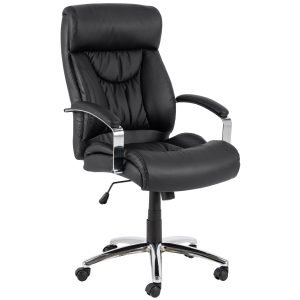 AC Design Bürostuhl Benson, mit Polsterrücken und Armlehnen, Schwarz