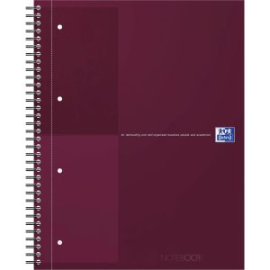 Oxford Notizbuch A4, Liniert, Dunkelrot