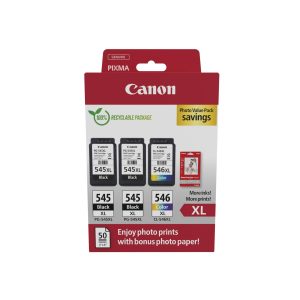 Canon 2x PG-545XL Black/1xCL-546XL MP Magenta/Yellow/Cyan