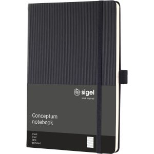 Sigel Notizbuch Conceptum A5, Liniert, Schwarz