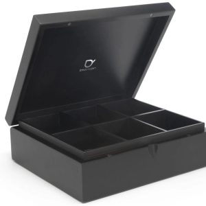 Bredemeijer Teebeutel-Box 6 Fächer, Schwarz