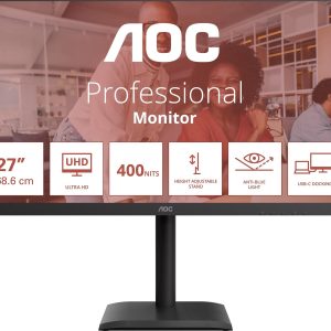 AOC Monitor U27E4CV 27 , 3840 x 2160 (Ultra HD 4K)