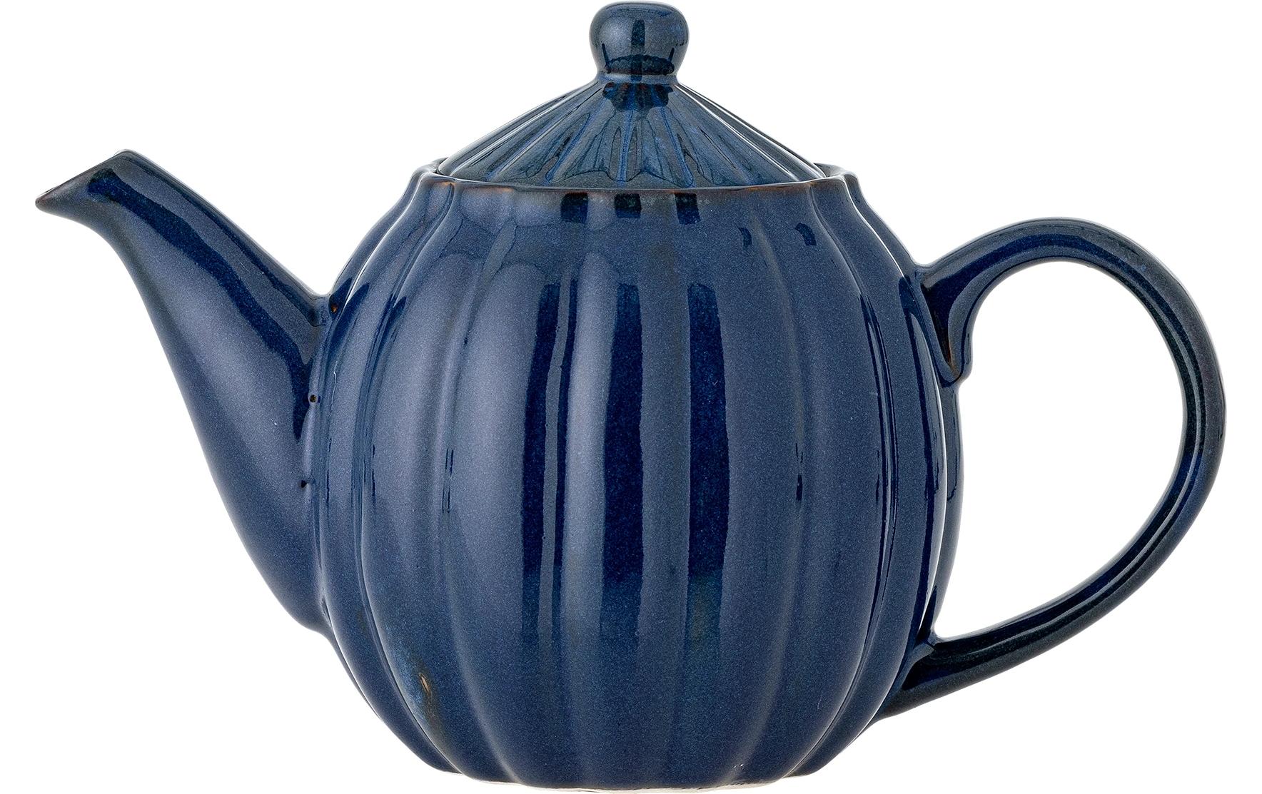 Bloomingville Teekanne Latina, 1 l, Steingut, Blau 1