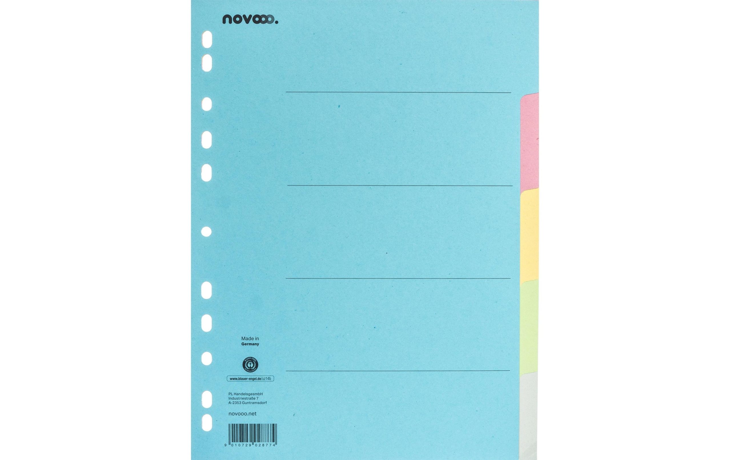 novooo. Register A4, 1 Reihe, 5 Tabs Bunt 1 414280731 xxl3 scaled