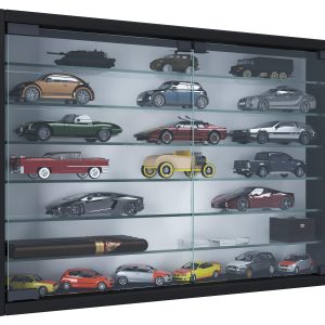 VCM Vitrine Mandosa XL 60 x 40 cm, Schwarz
