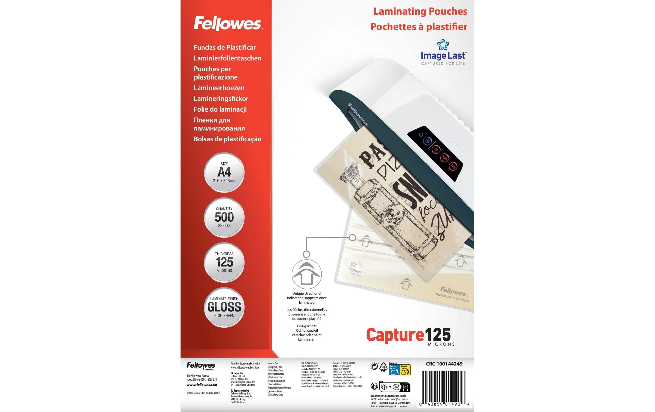 Fellowes Laminierfolie ImageLast A4, 125 µm, Matt; Entspiegelt 2 419995200 xxl3 scaled