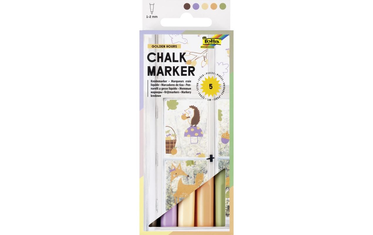 Folia Chalkmarker GOLDEN HOURS 5er Set 1
