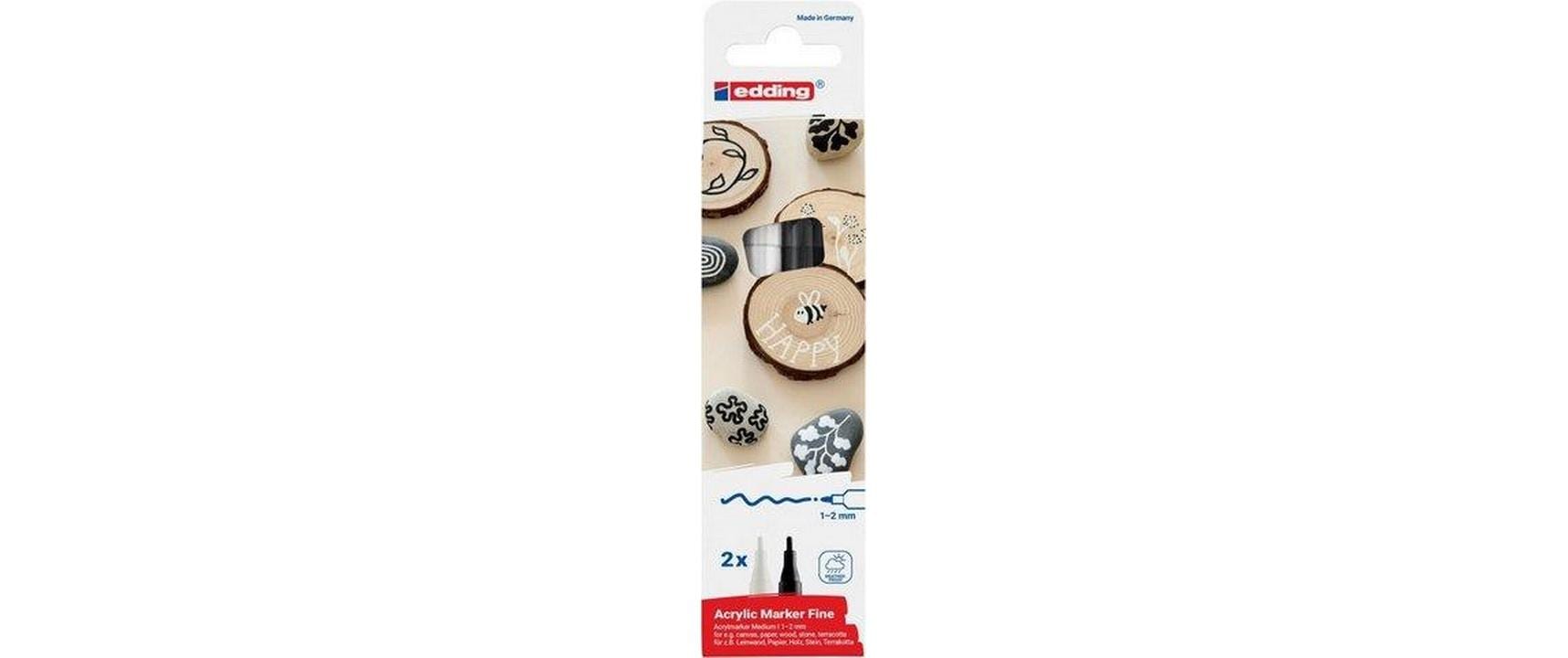 edding Acrylmarker 5300 E-2 Schwarz / Weiss 1