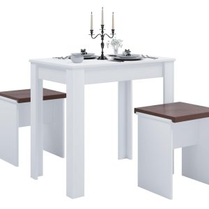 relaxdays Schreibtisch 75 x 110 x 55 cm, Weiss