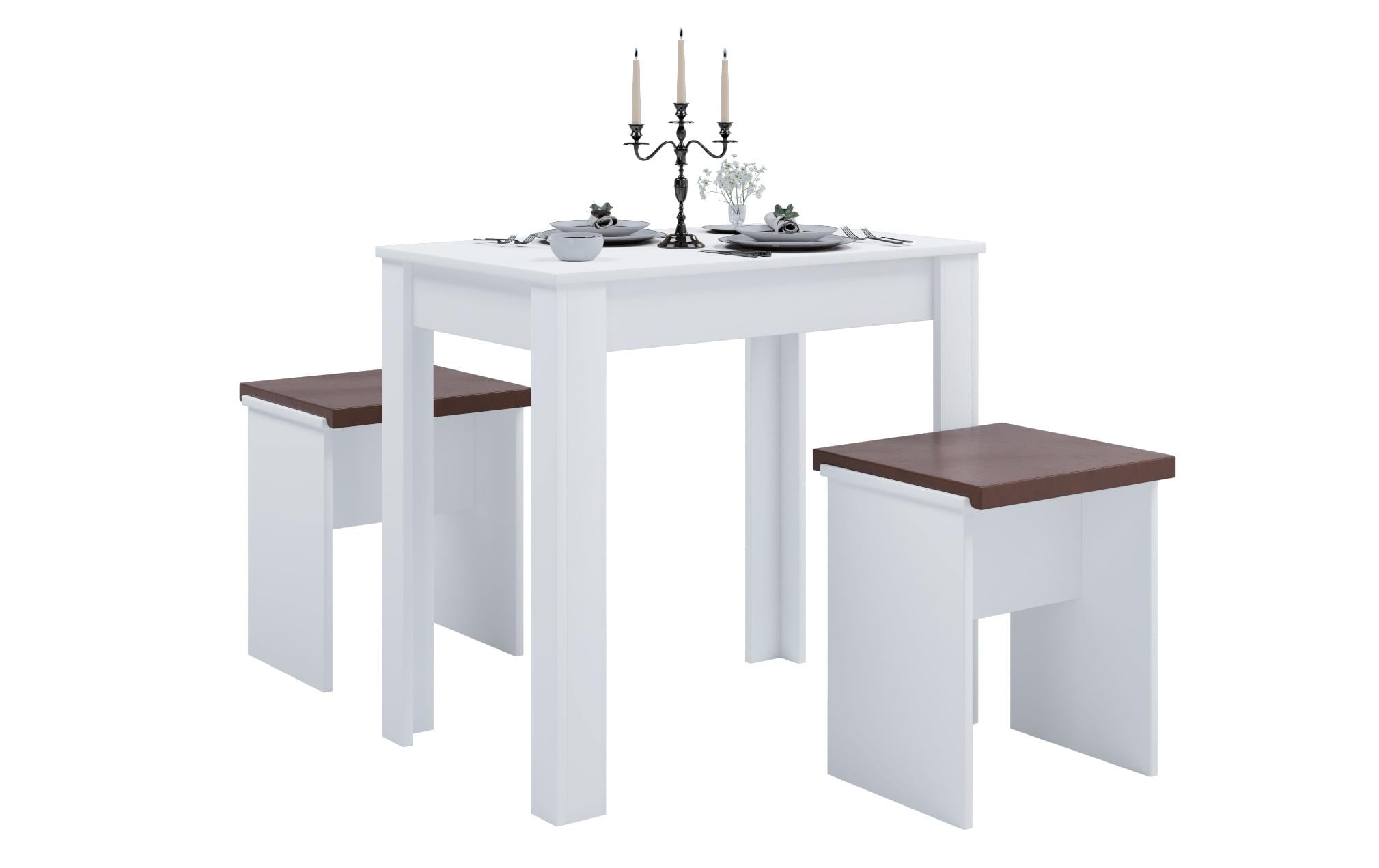 VCM Tisch Esal L 80 x 75 cm, Weiss 3 VCM Tisch Esal L 80 x 75 cm, Weiss