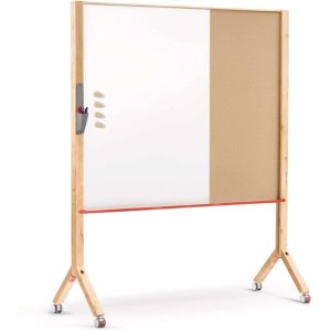 Maul Moderationstafel MAULwood 120 cm x 150 cm, Kork/Witeboard