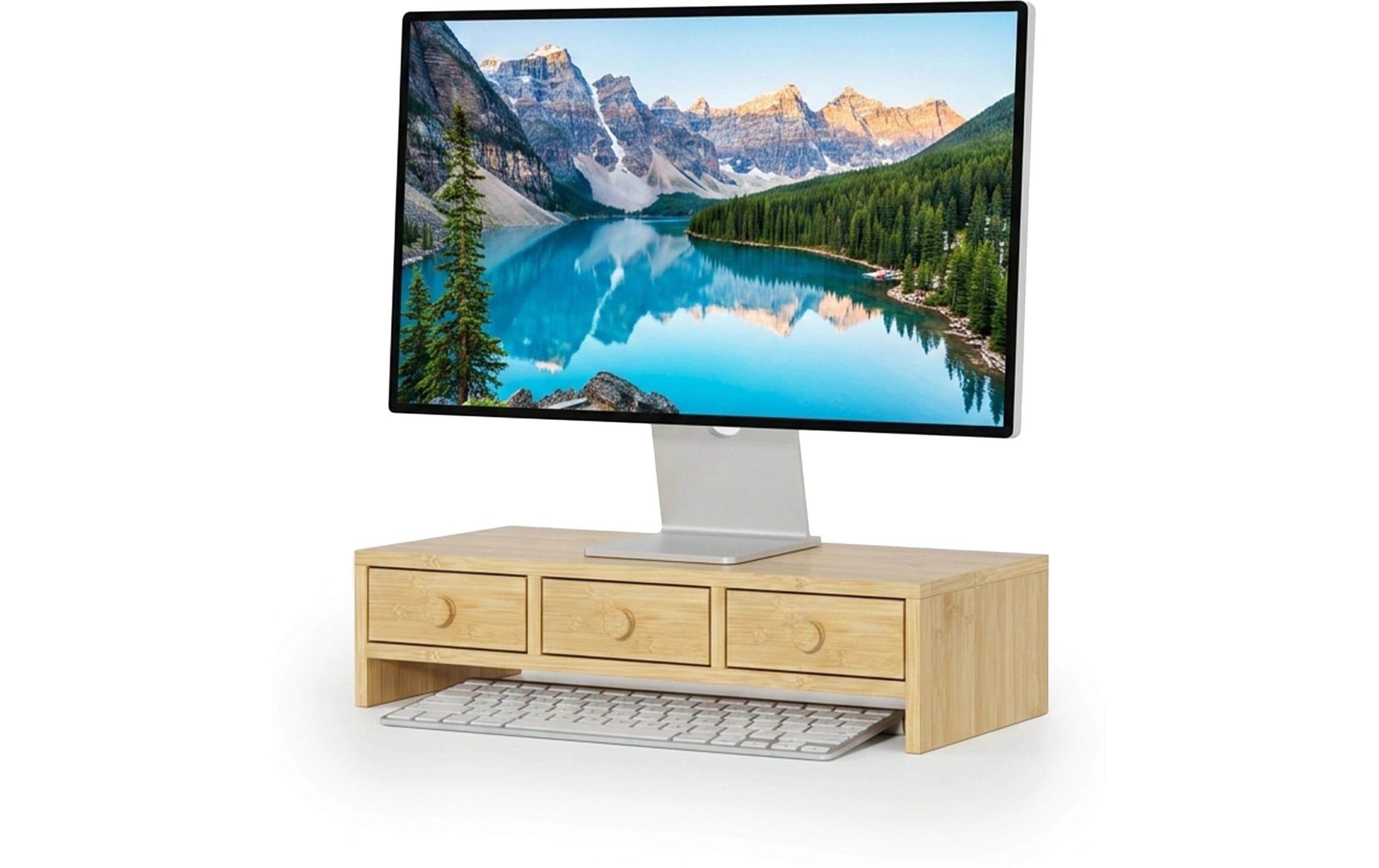 relaxdays Monitorständer, Hellbraun, 12.5 x 51 x 24 cm 1 432892638 xxl3 scaled
