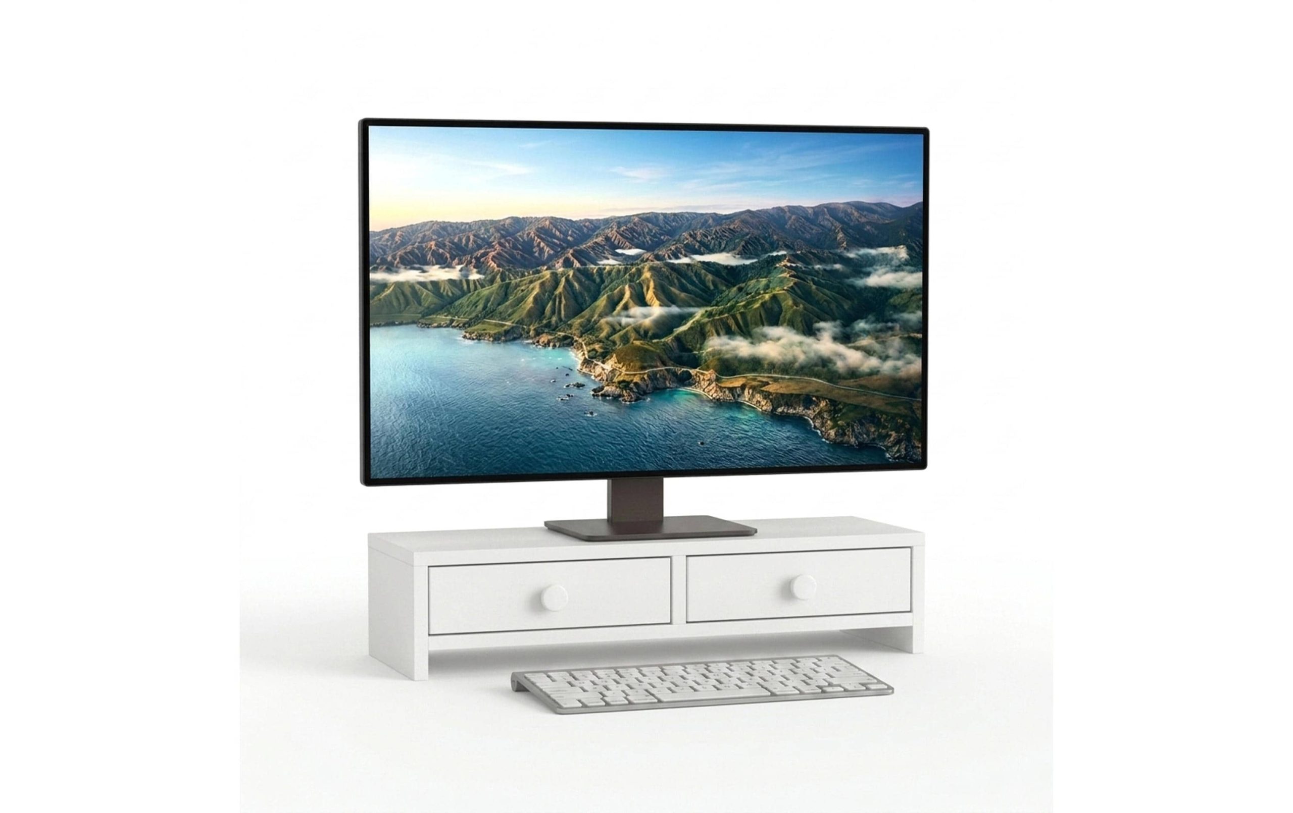 relaxdays Monitorständer, Weiss, 12.5 x 47 x 18 cm 2 432892700 xxl3 scaled