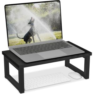 relaxdays Monitorständer Schwarz