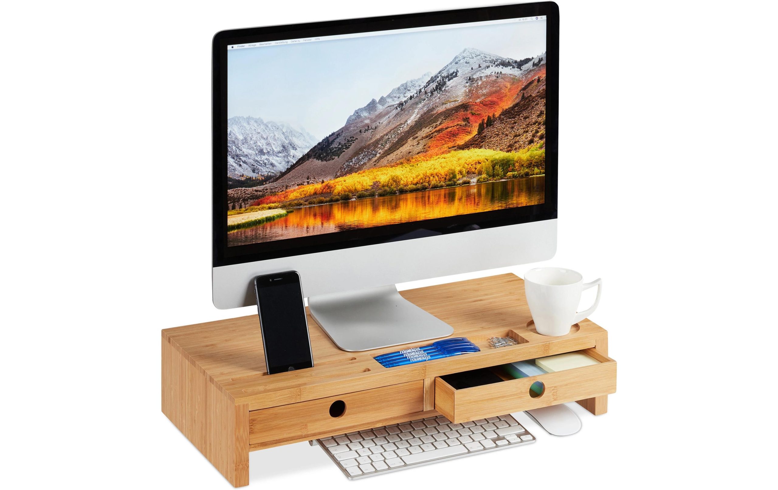 relaxdays Monitorständer 12 x 56 x 27 cm, Hellbraun 2 432893686 xxl3 scaled