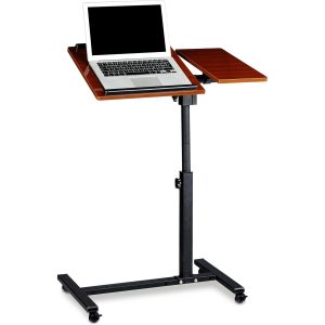 relaxdays Laptoptisch MDF Stahl 60 x 40 cm Rot Schwarz