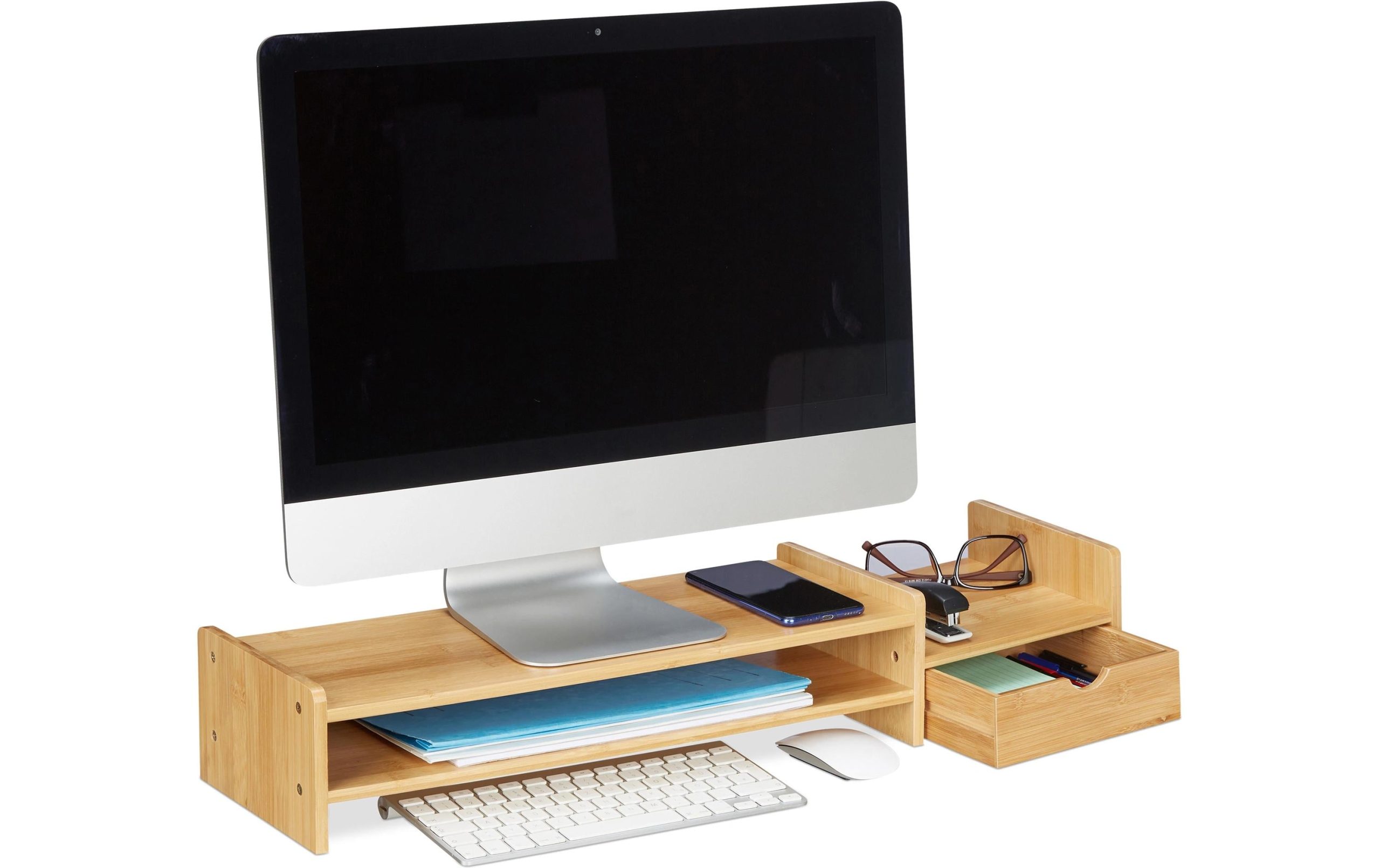 relaxdays Monitorständer 12 x 70 x 19 cm, Bambus 2 432894345 xxl3 scaled