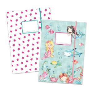 Papierdrachen Schulmappe DIN A4 Meerjungfrau 2er Set