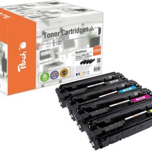Peach CRG-055 Spar Pack, Schwarz, Cyan, Magenta, Gelb