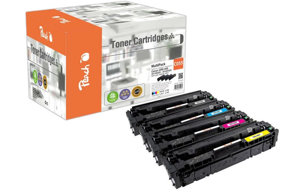 Peach CRG-055 Spar Pack, Schwarz, Cyan, Magenta, Gelb 2